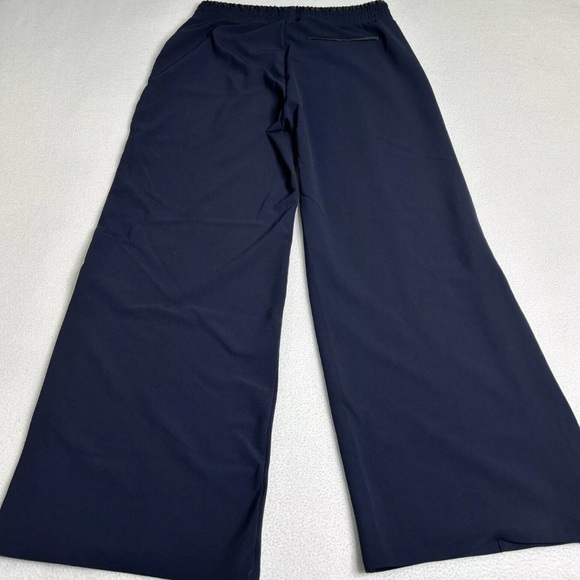 Athleta Women's Size 12 Metropolis Wide Leg Pull On Pant Navy Blue 530635 - Picture 3 of 11